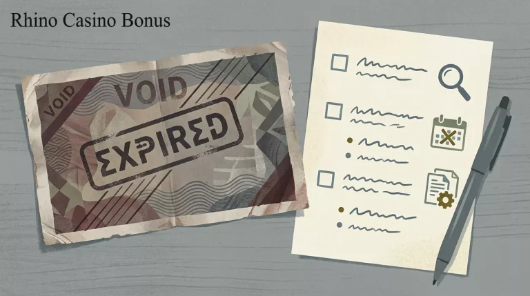 Illustration of an expired bonus ticket and verification checklist