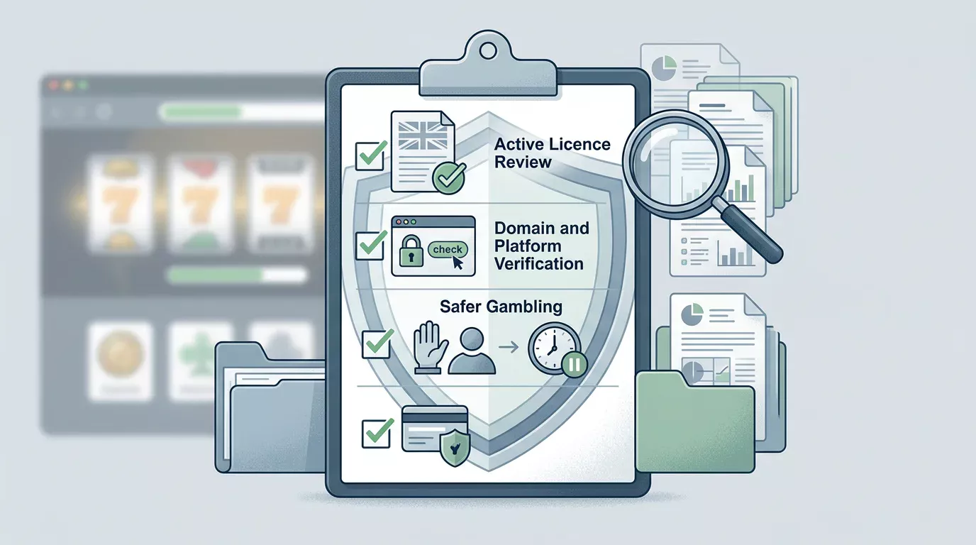 Illustrated licence and safer gambling checklist for Rhino Bet