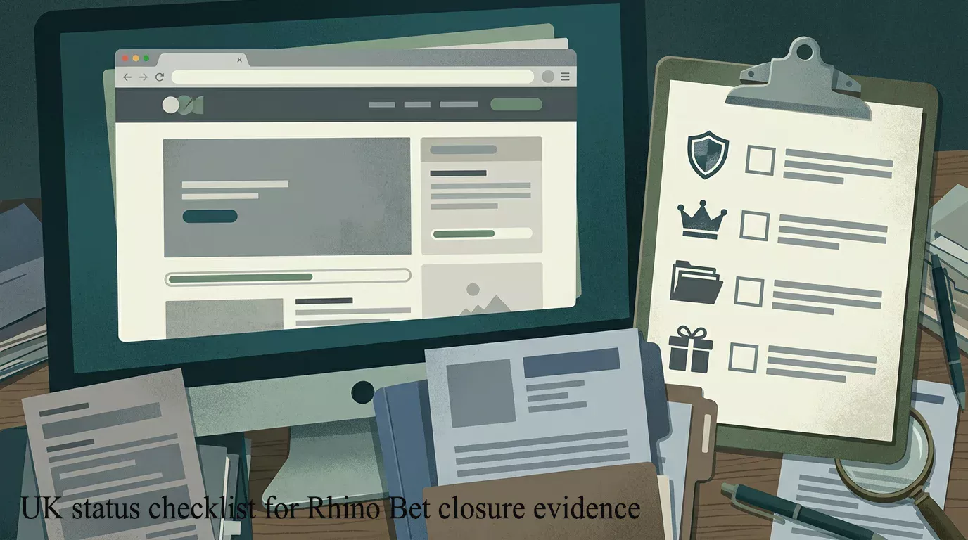 Abstract UK status checklist for Rhino Bet closure evidence